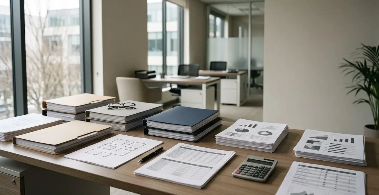 Professional examining commercial property valuation documents and comparative rental evidence to challenge rateable value assessment