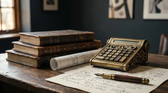 Strategic tax planning concept showing financial documentation and calculation tools