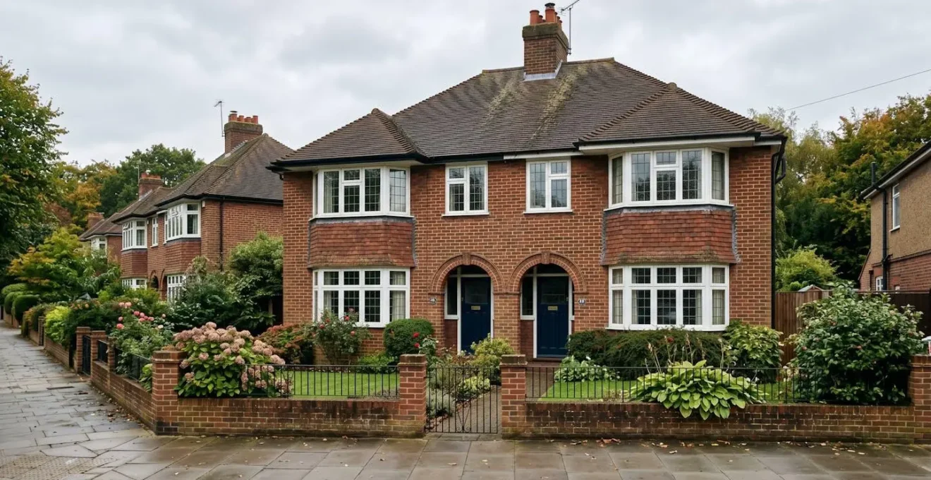 Professional property survey assessment for a 1930s semi-detached home showing structural inspection