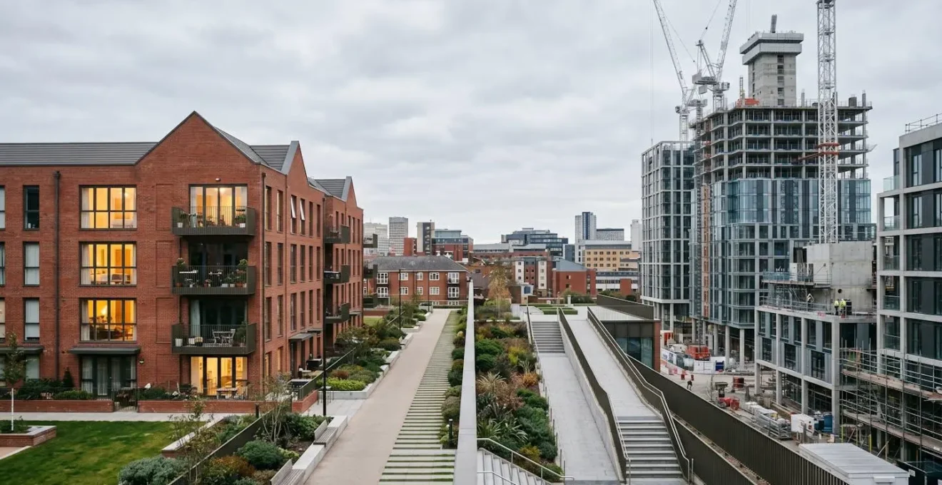 Conceptual representation of UK property investment strategies comparing yield and capital growth